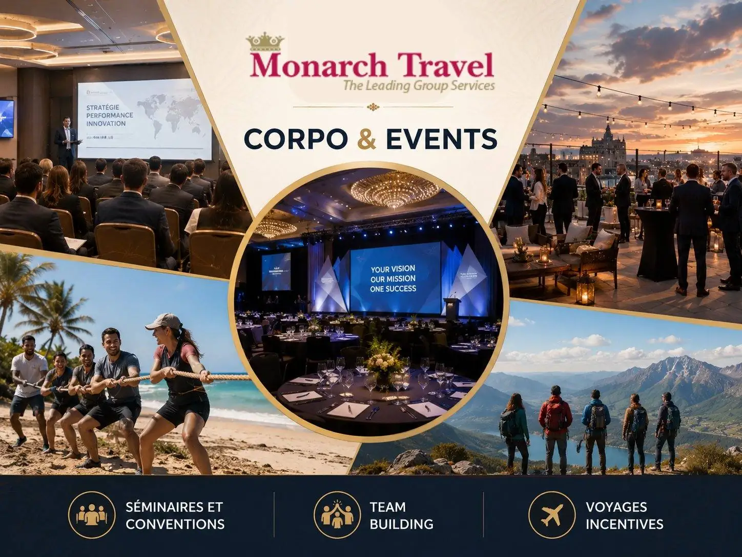 Corporate seminars, events and business travel by Monarch Travel